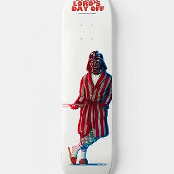 Dark Lords day off ( White) Skateboard